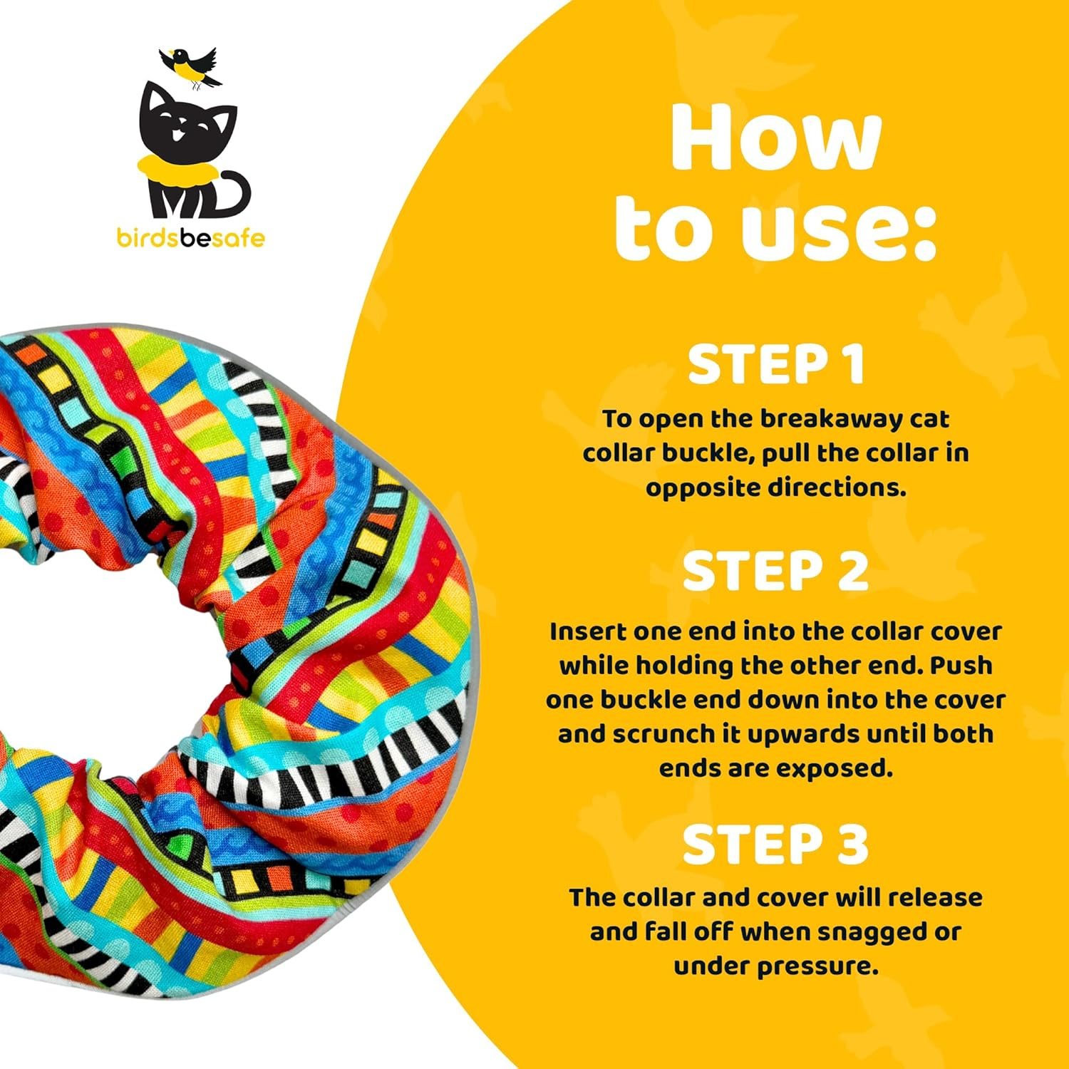 Cat Collar Cover - Bird Warning Cat Collar, Scientifically Proven to Help Prevent Your Cat from Catching Birds image number 4