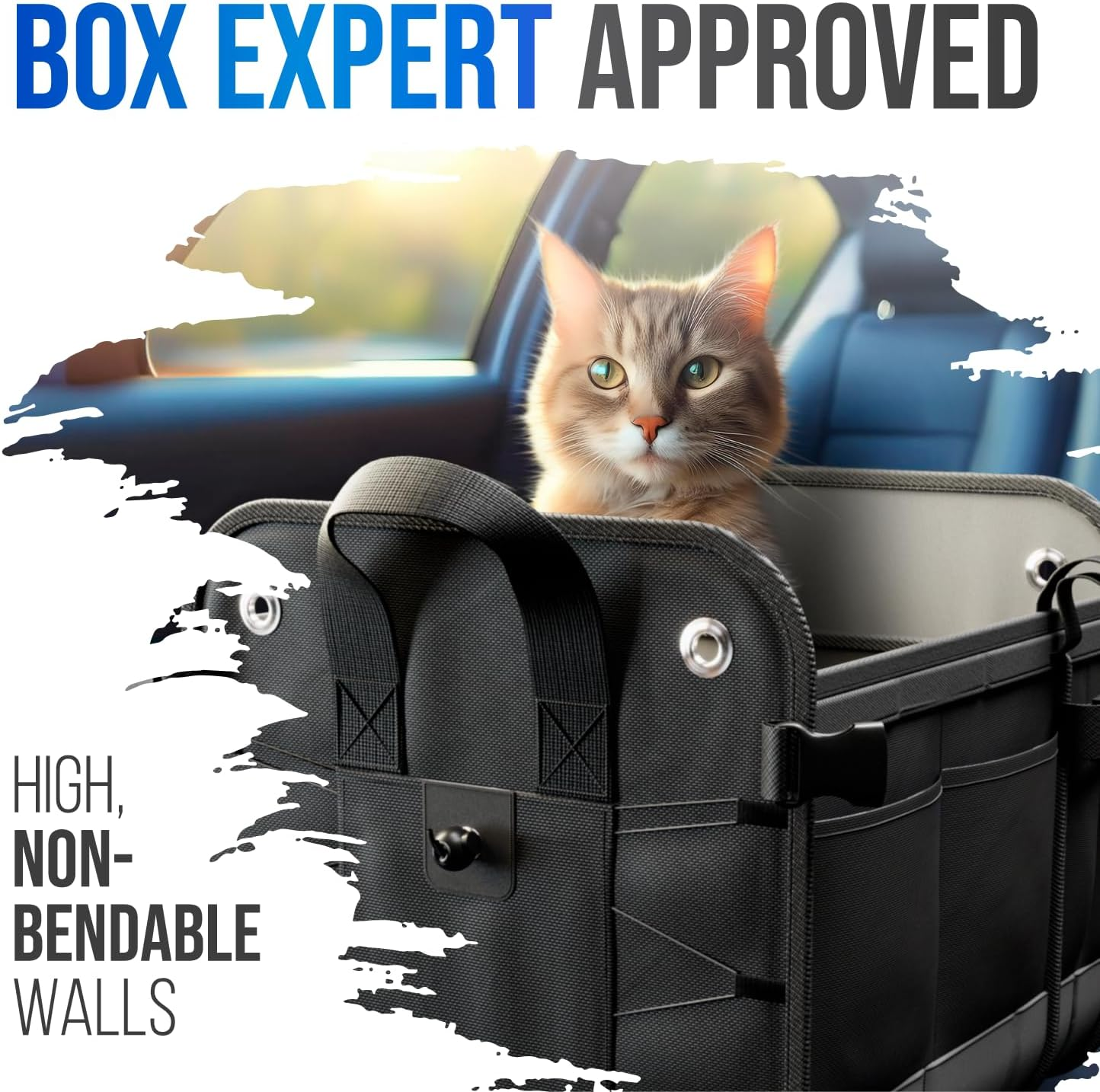 Starling'S Car Trunk Organizer - Car Boot Storage Bag, Durable Storage SUV Cargo Organiser Adjustable, Tidy Organization (Black)