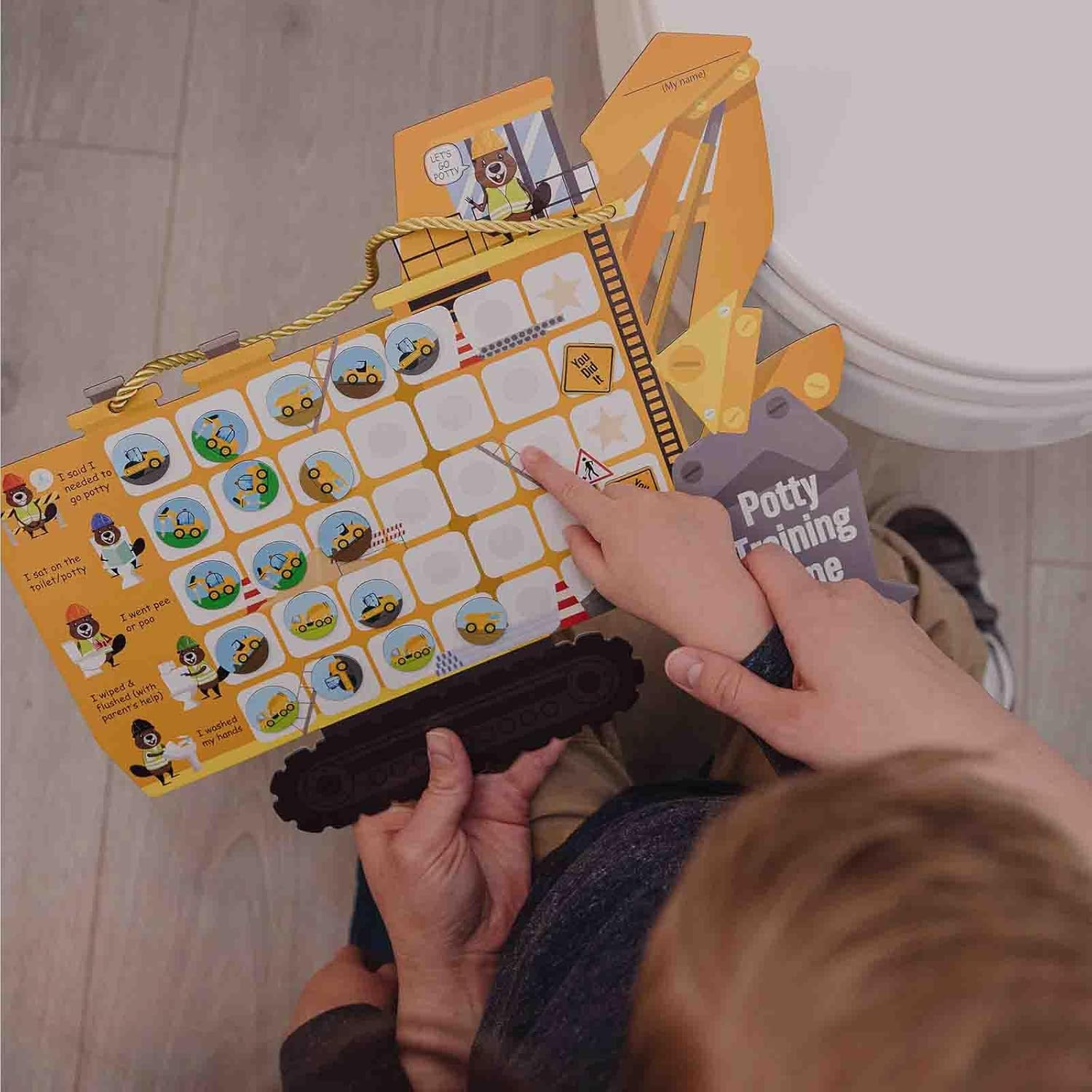 Potty Training Chart with 35 Stickers, 3 Reminder Stickers and Crown for Toddlers Boys and Girls - Potty Training Rewards for Kids - Tractor image number 5