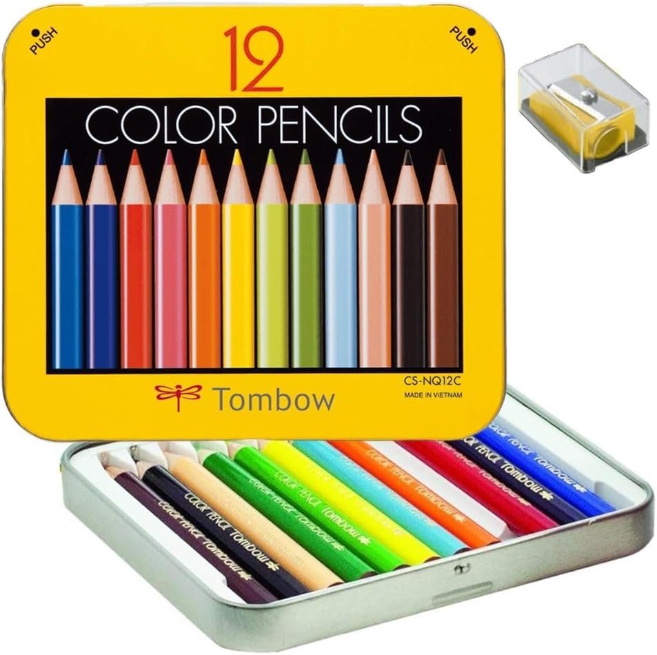 Tombow Mini Colored Pencil Set in Metal Tin, 12-Pack image number 5