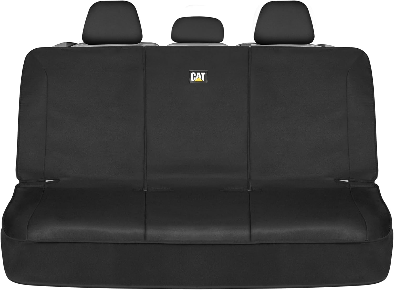 Cat Flexfit&trade; Black Rear Seat Cover for Car, SUV, & Truck - Durable Canvas Material Back Car Seat Covers 60/40 Split Bench Protector - Back Seat Cover & Back Seat Protector Interior Accessories