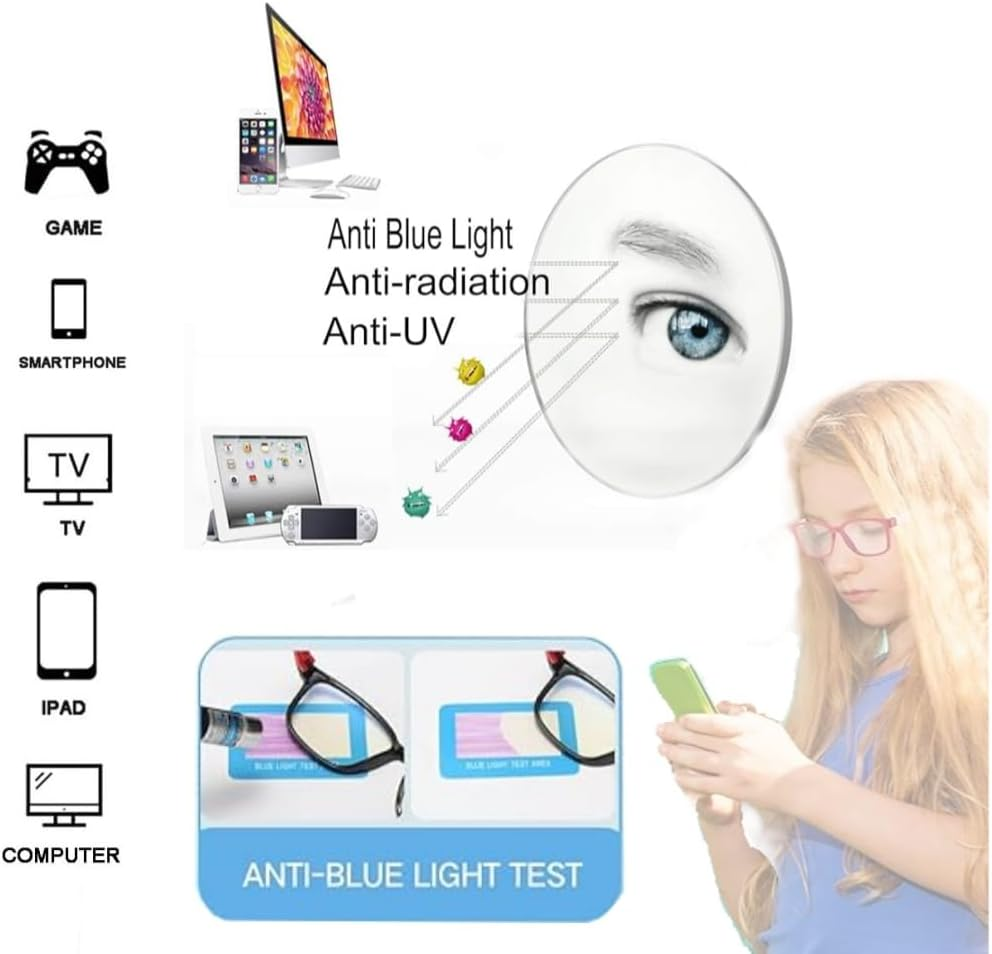 3 Pack Kids Blue Light Blocking Glasses for Reading, Phone & Computer Use - anti Blue Ray Gaming Glasses for Boys & Girls Ages 3-10