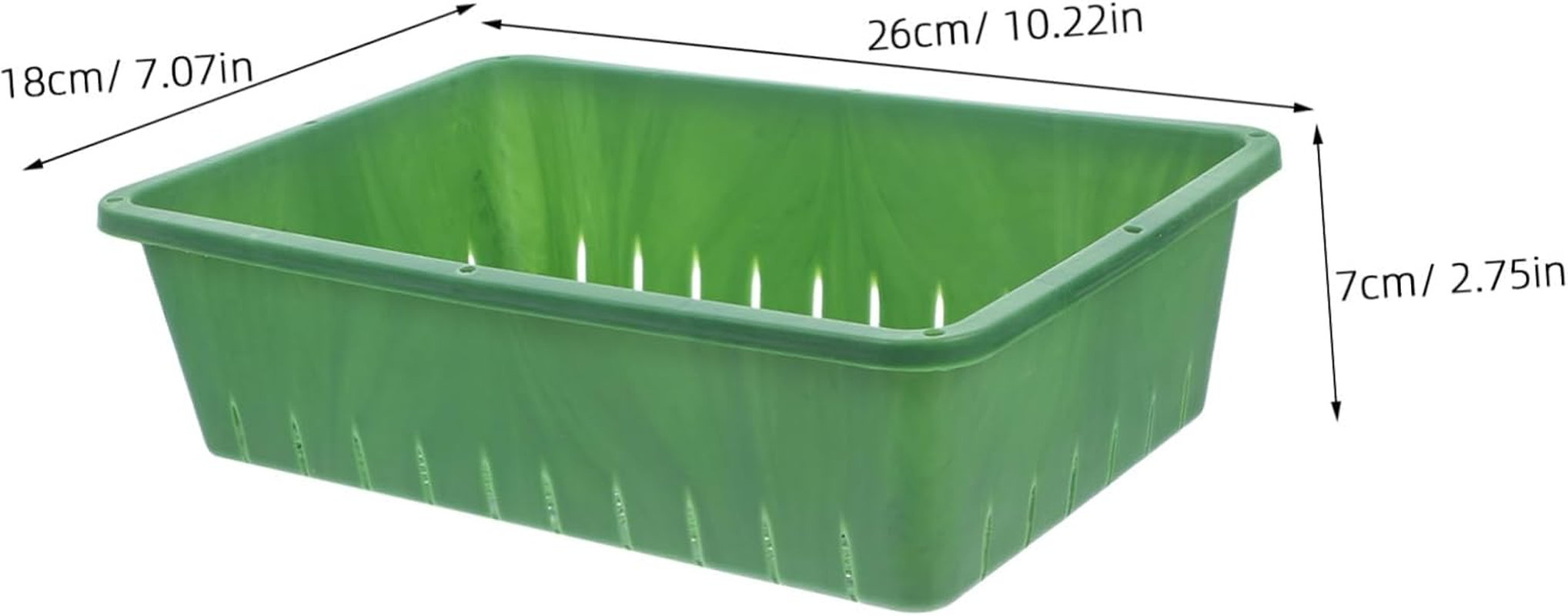 Milisten Propagation Tray Seedling Starter Tray for Gardening 2Pcs 26X18X7Cm in Green Suitable for Sprouts Indoor Plant Growing image number 2