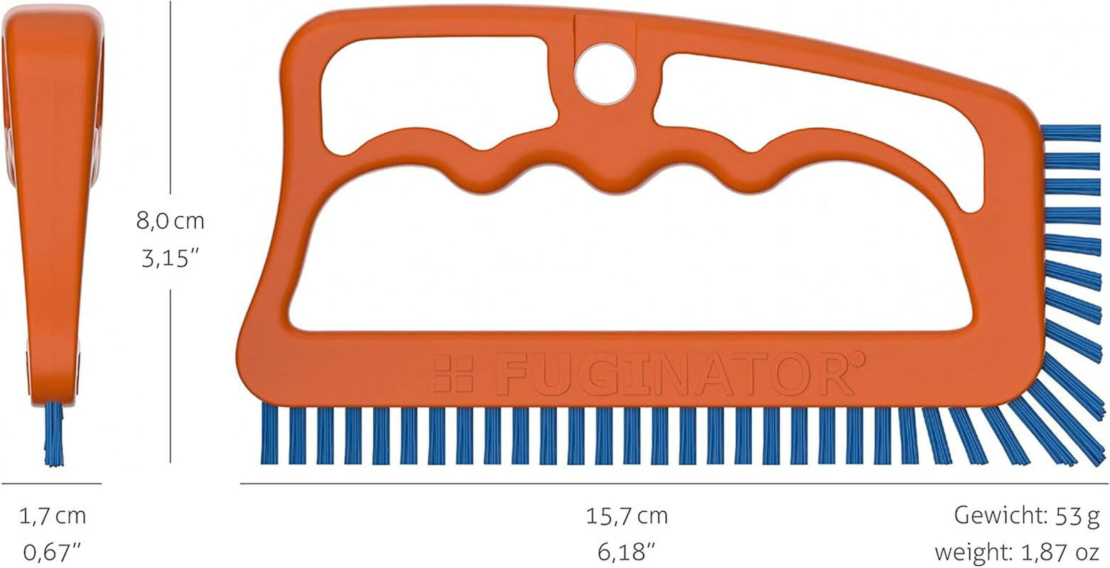 Fuginator Scrub Brush for Tile and Grout: Stiff Nylon Bristle Scrubbing Brush - Bathtub and Shower Scrubber for Floor Joints and Tile Seams - Cleaning Brushes and Supplies for Bathroom and Kitchen image number 5