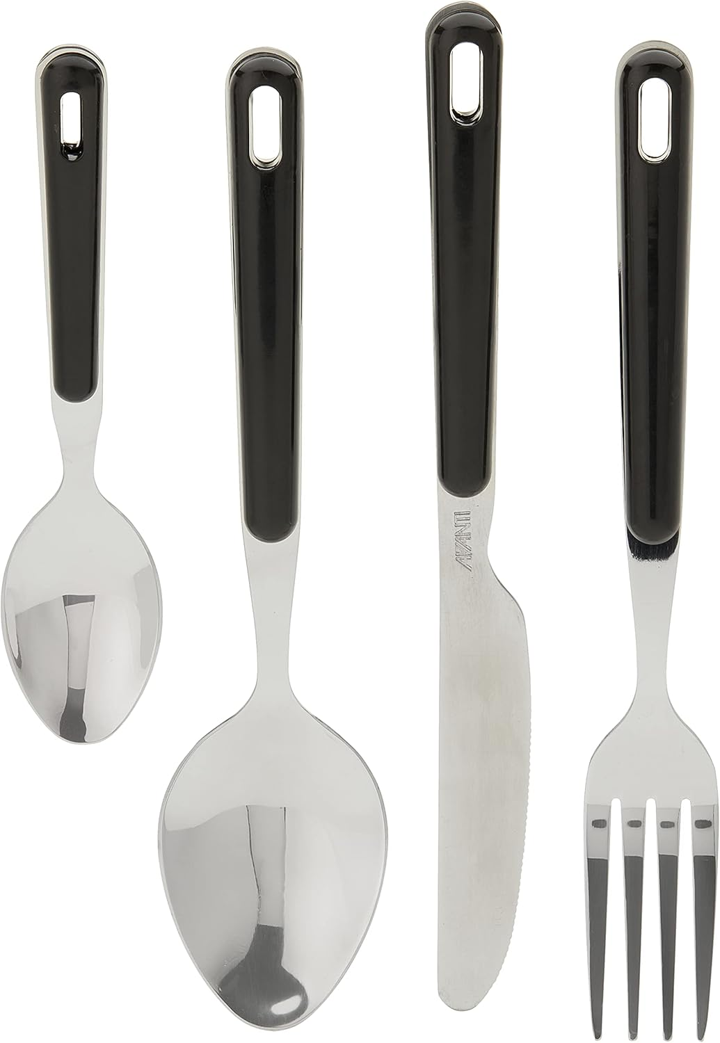 Avanti 16721 24 Piece Hanging Cutlery Set with Wire Frame, Black