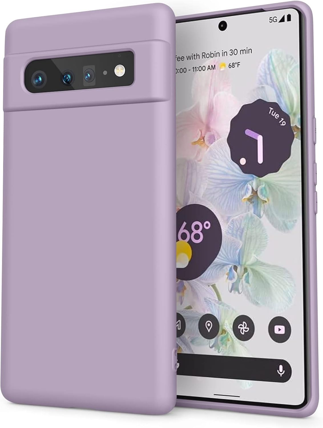 Soft Silicone Case for Google Pixel 6 Pro Case(2021), Ultra Thin Flexible Premium Rubber Full Body Protection Anti-Fingerprint Dustproof Shockproof Scratch Resistant Cover