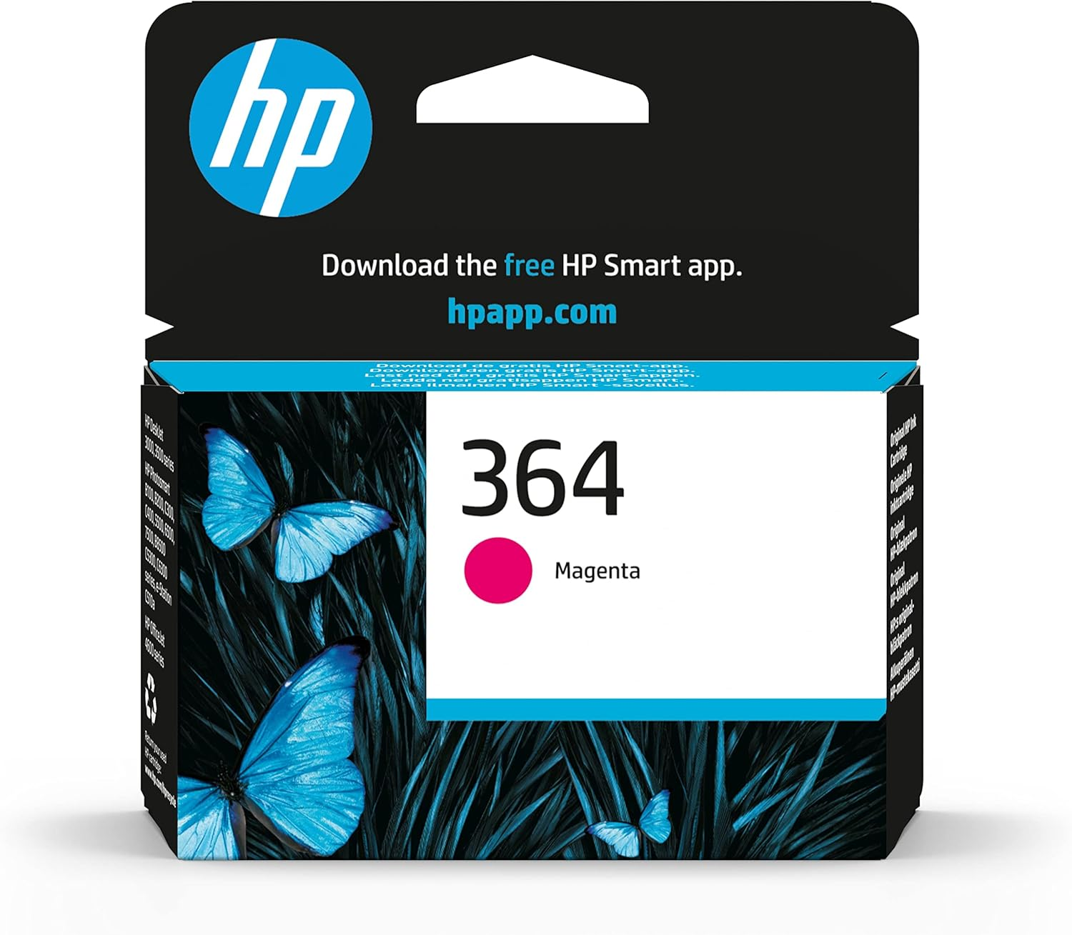 HP CB316EE 364 Original Ink Cartridge, Black, Single Pack - Standard, Magenta