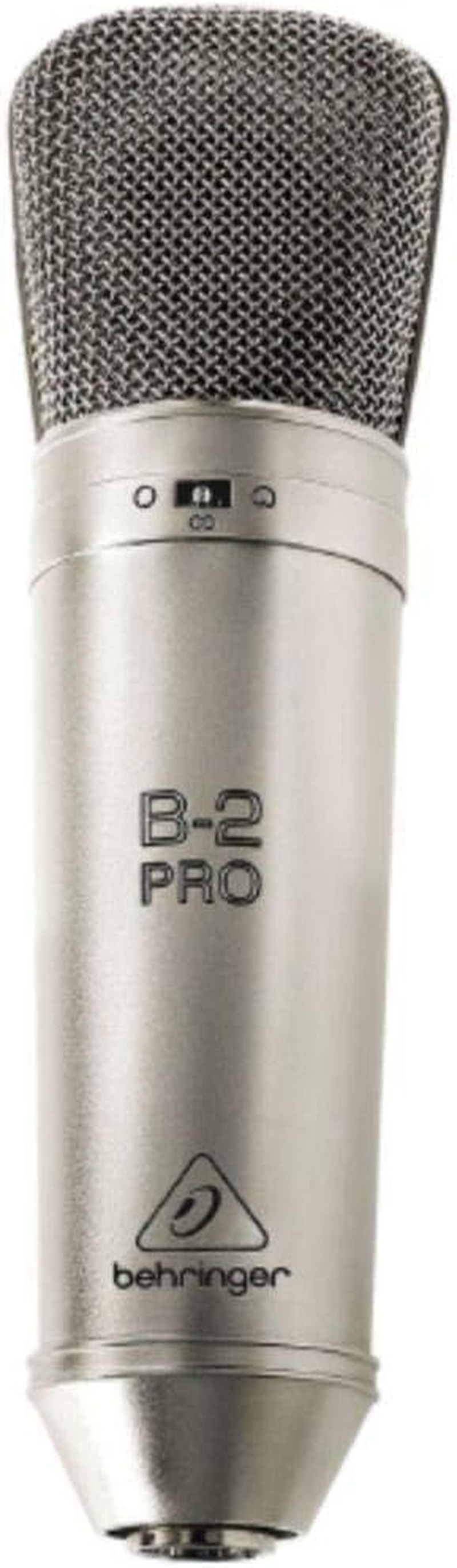 Behringer B-2PRO Large Dual-Diaphragm Studio Condenser Microphone, Silver