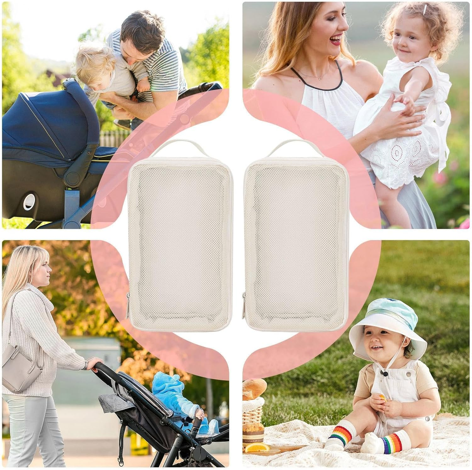 G&eacute;n&eacute;rique Diaper Storage Bag, Organizer Pouch, Nursery Travel Case, Lightweight Waterproof Fabric, Zipper Pocket Design, Baby Gear Storage for Daily Family Use, 9.84 X 5.91 X 1.57 Inches image number 4