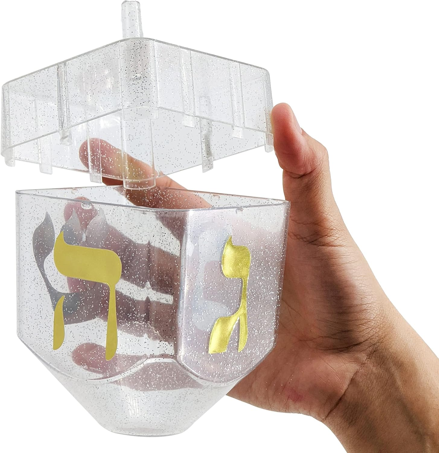 Jumbo Hanukkah Fillable Dreidel Assorted Colors Can Be Filled with Hanukkah Gelt or Hanukkah Chocolate (Single) image number 4