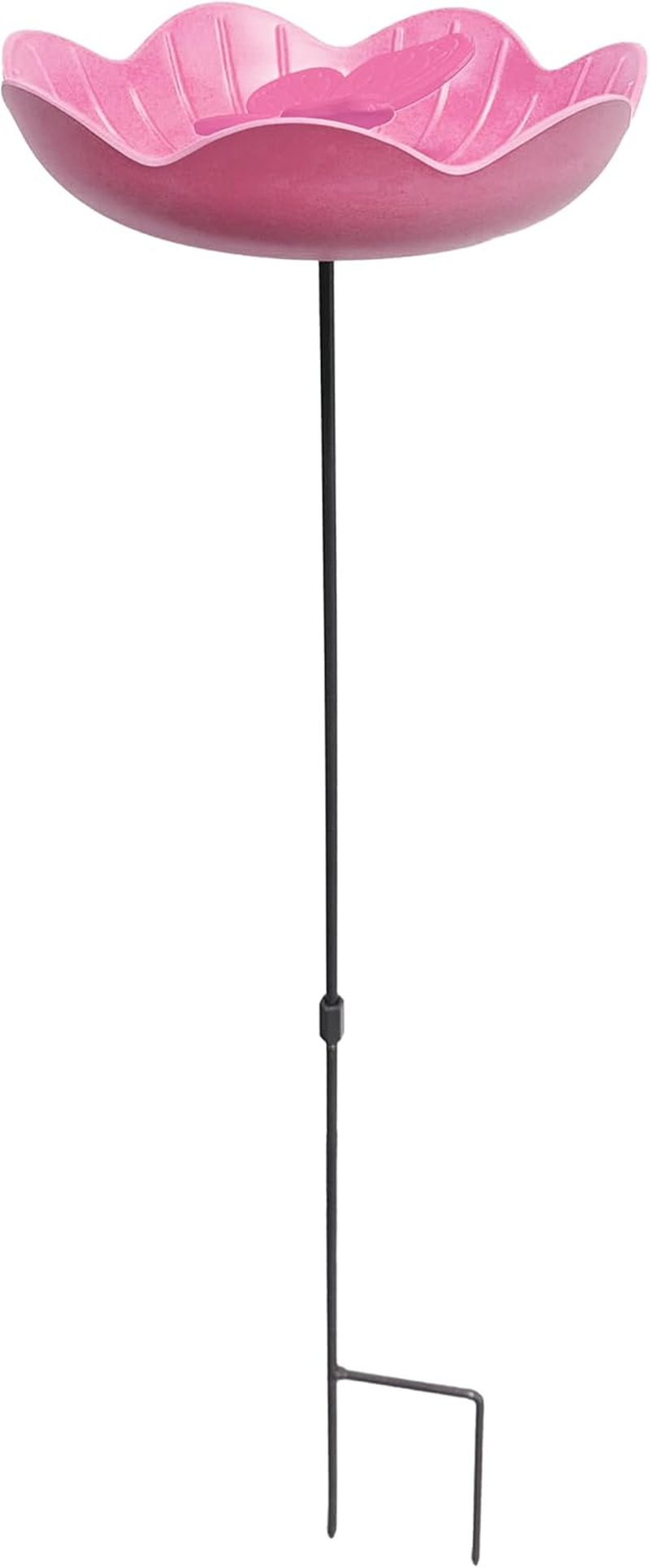 Klocke Dekorationsbedarf Bird Bath Garden Stake Diameter 20 Cm Butterfly - 6 Colours to Choose from (Pink, Diameter 20 Cm) image number 2