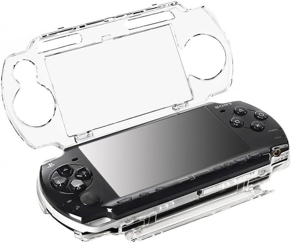 Liyquint Transparent Shockproof Hard Case for PSP 2000/3000, Scratch Resistant with Movie Bracket, Lightweight Protective Cover Compatible with PSP 2000 (Transparent) image number 6