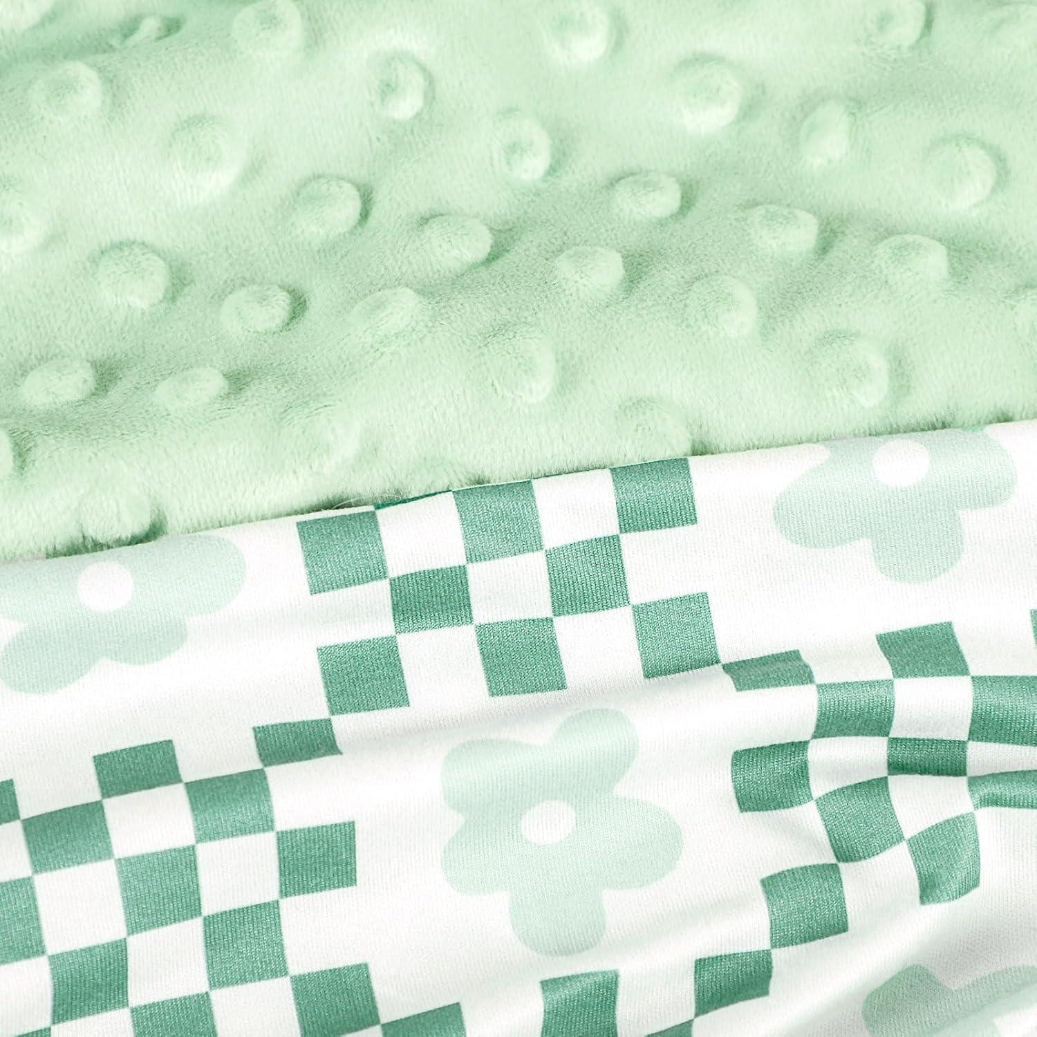 Pea Pod Nursing Pillow Cover 2 Pack, Removable Nursing Cover for Breastfeeding Pillows, Soft and Comfortable Pillow Slipcover for Baby Girls Boys Newborn, Green& Checkered image number 4