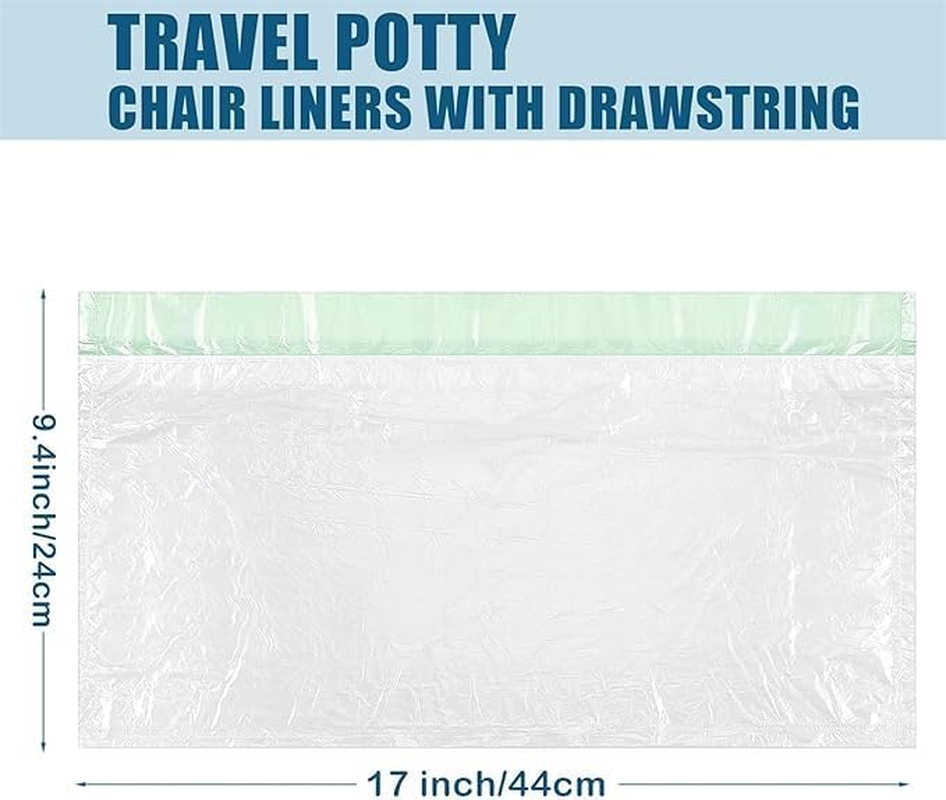 LLCFA 100Pcs Disposable Potty Training Liners with Drawstring - Baby Toilet Seat Covers, Leak-Proof & Odor-Control, Portable for Home & Travel, Easy Clean image number 2