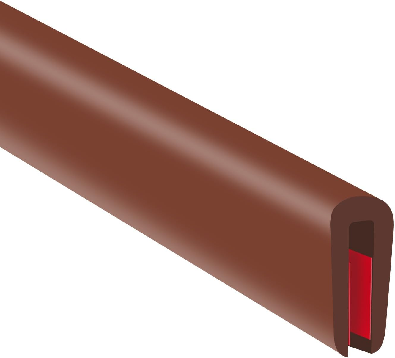 Rubber Edge Trim, Flexible Edge Trim for Sharp Edge, 1/16" U Channel Edge Protector, Self Adhesive Edge Guards for Car Doors and Sheet Metal Parts, 10Ft, Brown Color image number 1