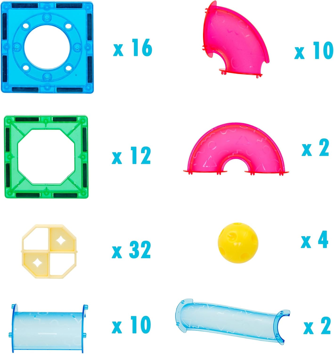 GEM Toys 88-Piece Magnetic Tiles Puzzle Set &ndash; Non-Toxic, Durable Construction Toys, STEM Educational Building Blocks with Storage Bag for Kids Ages 3+ image number 3