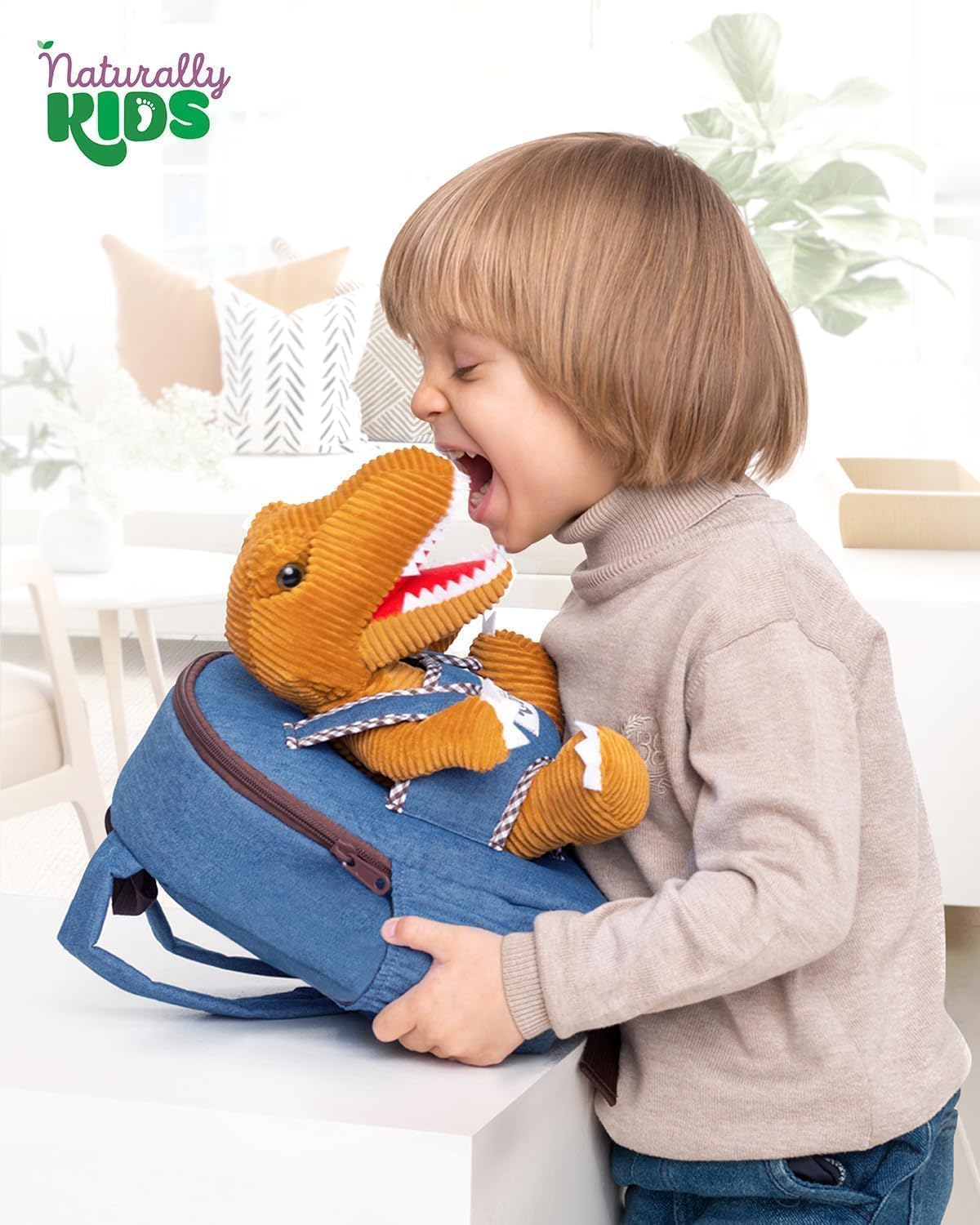 Naturally KIDS Children'S Backpack with Toy from 2 Years, Boy, Girl, Nursery Backpack, Girl, Gift for Girls 3 Years image number 3