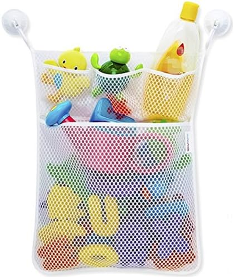 Bath Tub Toy Organizer Large Storage Mesh, 2 Ultra Strong Hooked Suction Cups - for Kids, Toddlers, Adults, Playing for Bathtime image number 5