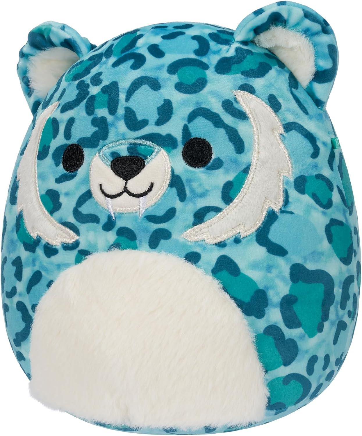 Squishmallows SQCR05381 7.5-Inch-Griffin the Aqua Saber-Tooth Tiger, Multicolour