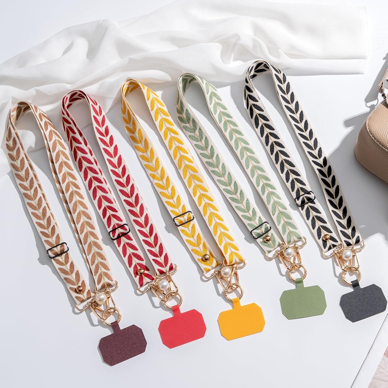 CHUQING Universal Phone Lanyard Phone Strap Adjustable Nylon Neck Lanyard Pale Olive Green