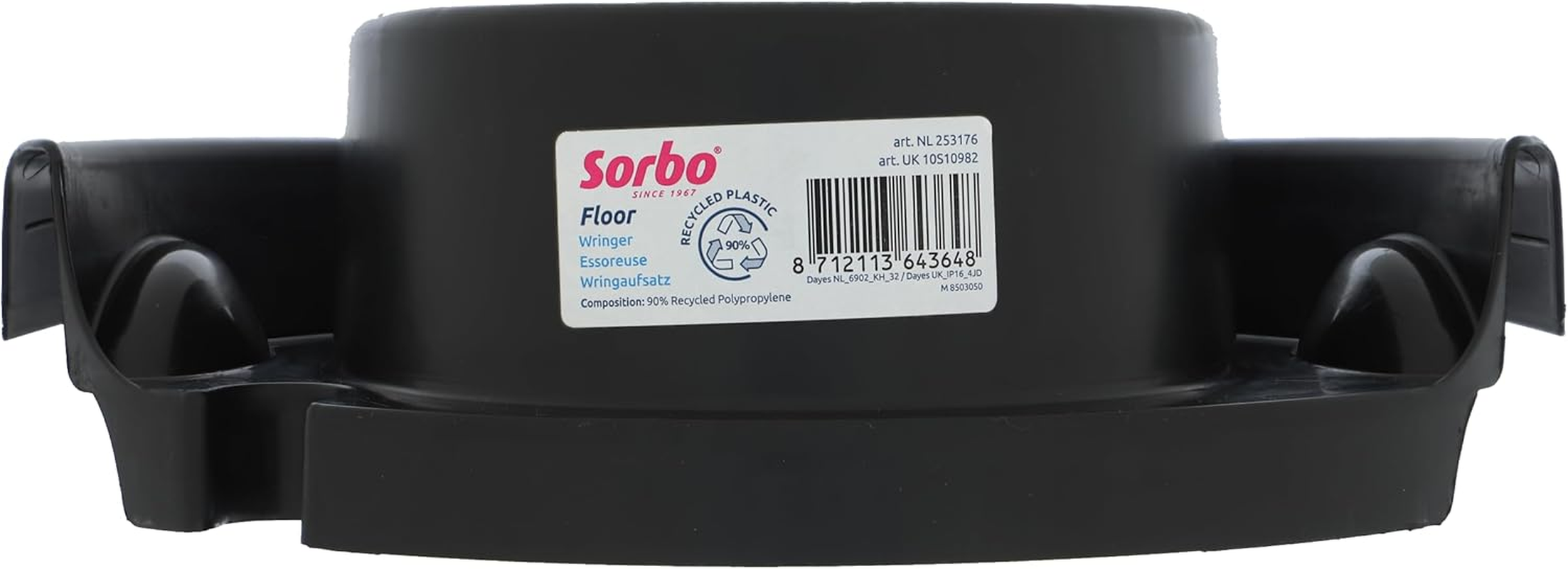 Sorbo Wring Attachment - Recycled - Fits Oval 13L Buckets - Made from 90% Recycled Plastic - Black - for Mop - Easy Wring Out - Sustainable Cleaning Accessories image number 1