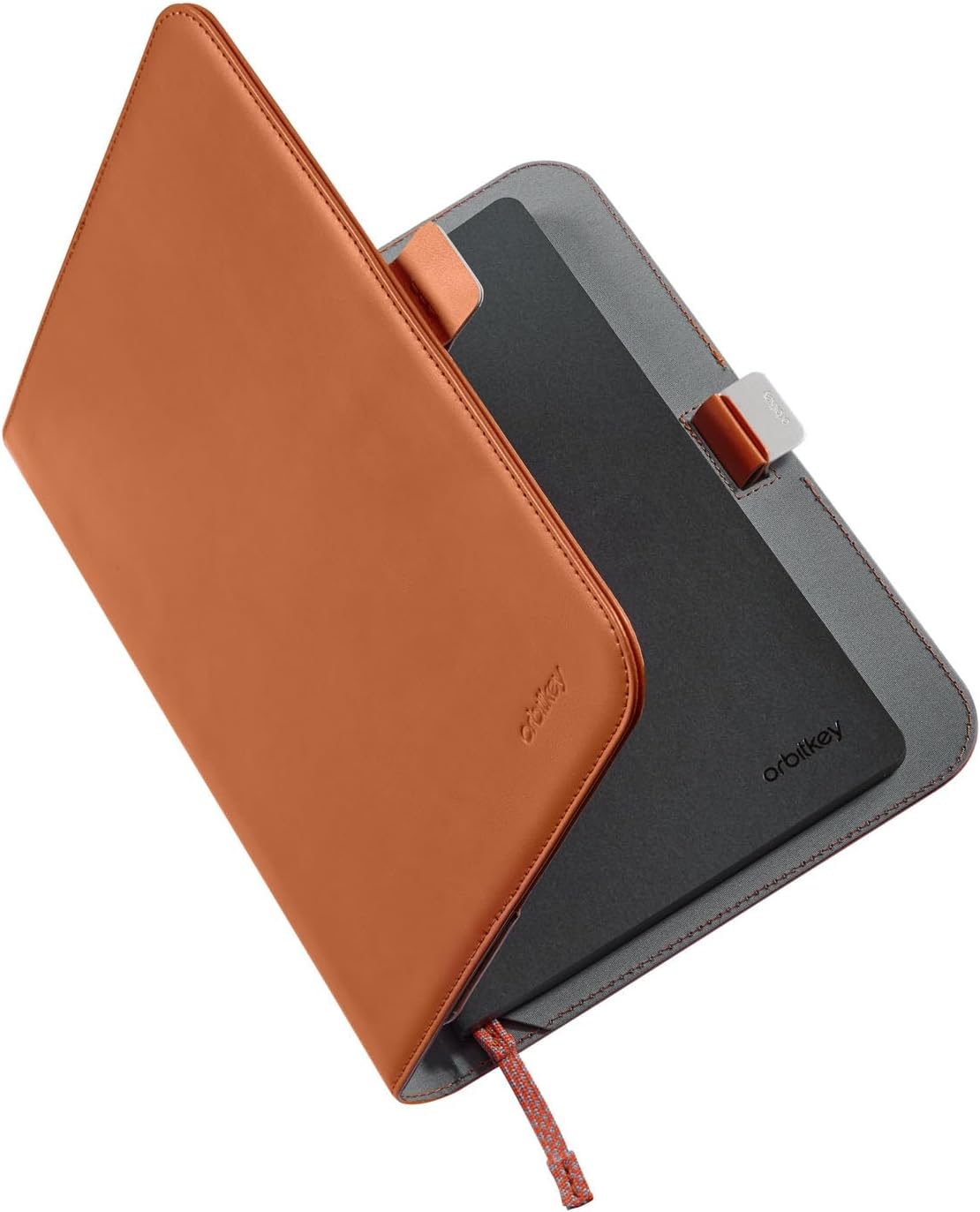 Orbitkey Compendium | Beautiful and Secure Notebook Cover | Pen Holder | Hidden Card Storage (Terracotta, A5) image number 3