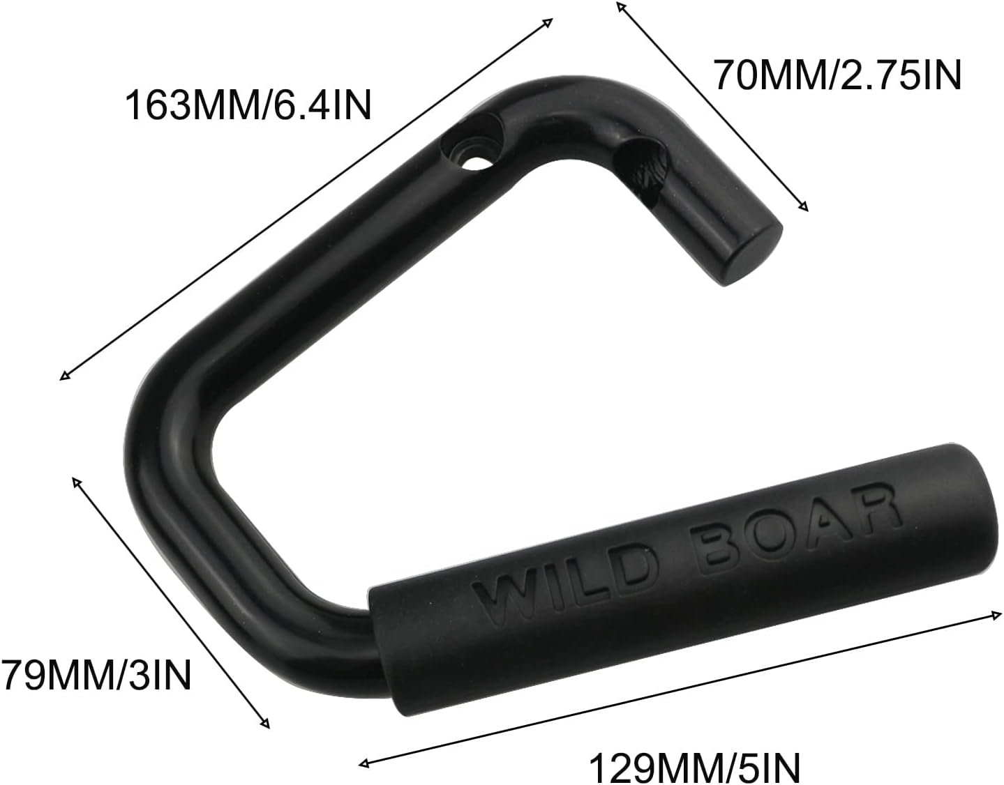 Pack of 2 Front Grab Bar Grab Handles Black Textured Compatible with 2007-2017 Jeep Wrangler JK JKU Car image number 6