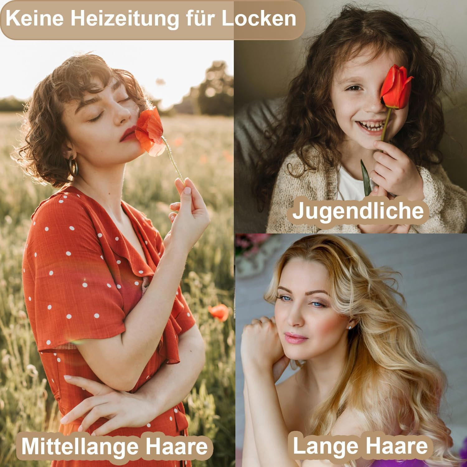 Heatless Curling Rod Headband, WINOK 3-Pack Heatless Curling Set for Overnight Styling, No Heat Hair Rollers for Short Long Hair - Black image number 6