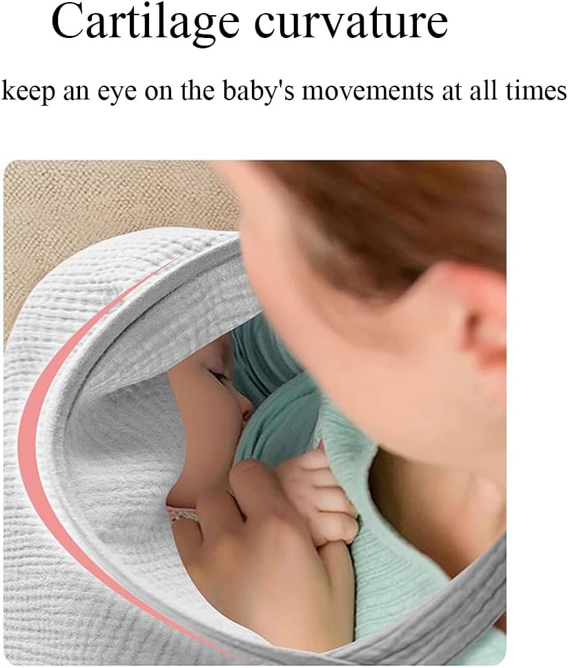 Nursing Cover for Breastfeeding, Organic Cotton Nursing Cover, Muslin Nursing Cover for Baby Breastfeeding, Multi-Use Stroller Cover Shawl Stylish Poncho, Multi-Use Carseat Canopy (2Pcs) image number 3