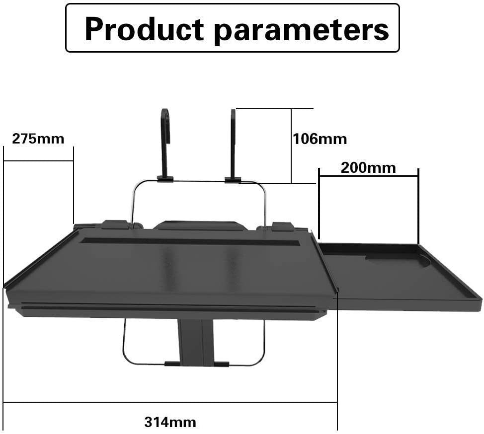 Car Steering Wheel Seat Tray for Writing Laptop Dining Food Drink Work