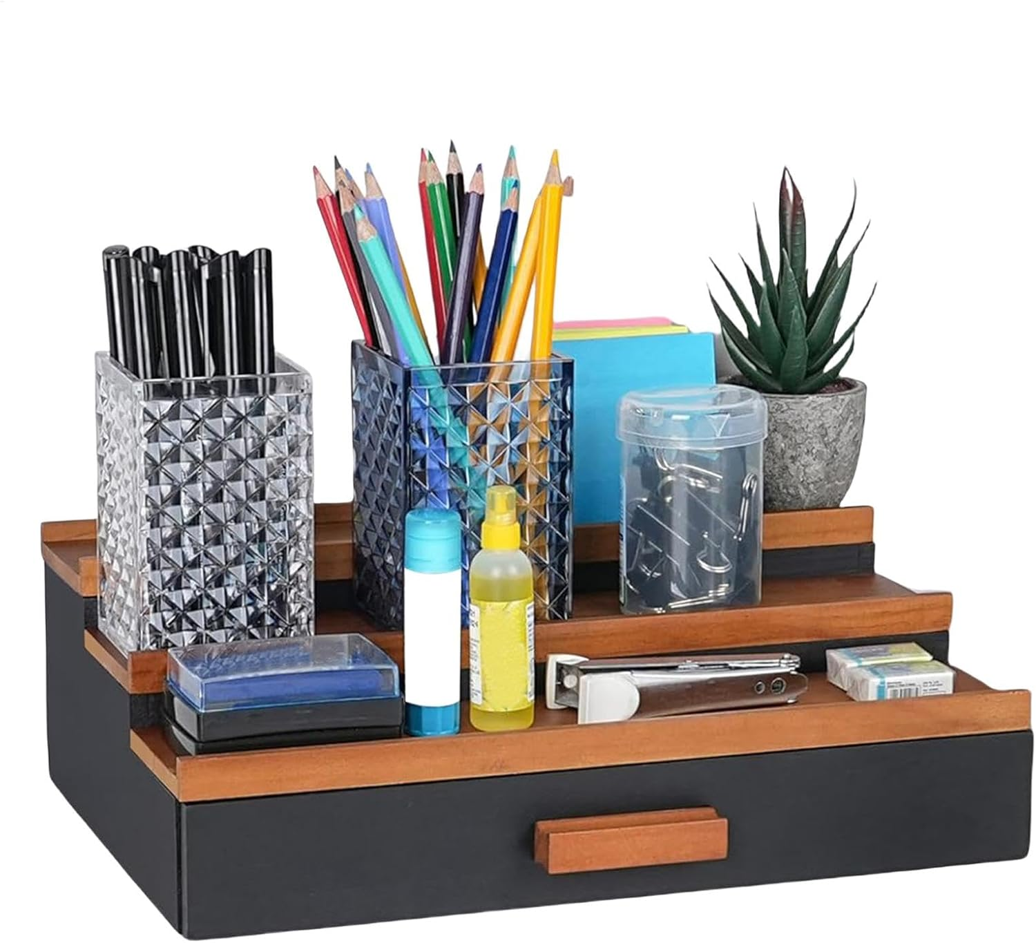 Perfume Organizer, 3 Tier Perfume Stand Shelf with Drawer, Storage and Organization for Bathroom and Bedroom Vanity Organizer image number 4