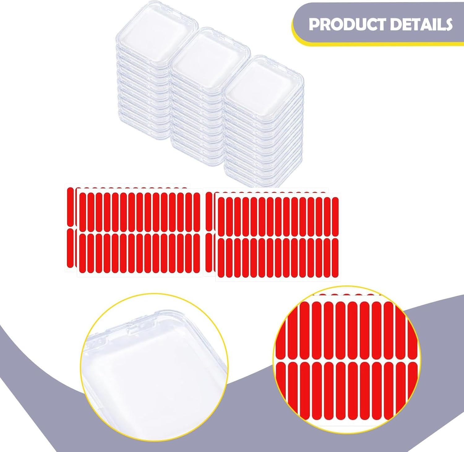 Qtueop 30Pcs Press on Nail Box Artificial Nail Display Case Small Clear Display Holder image number 5