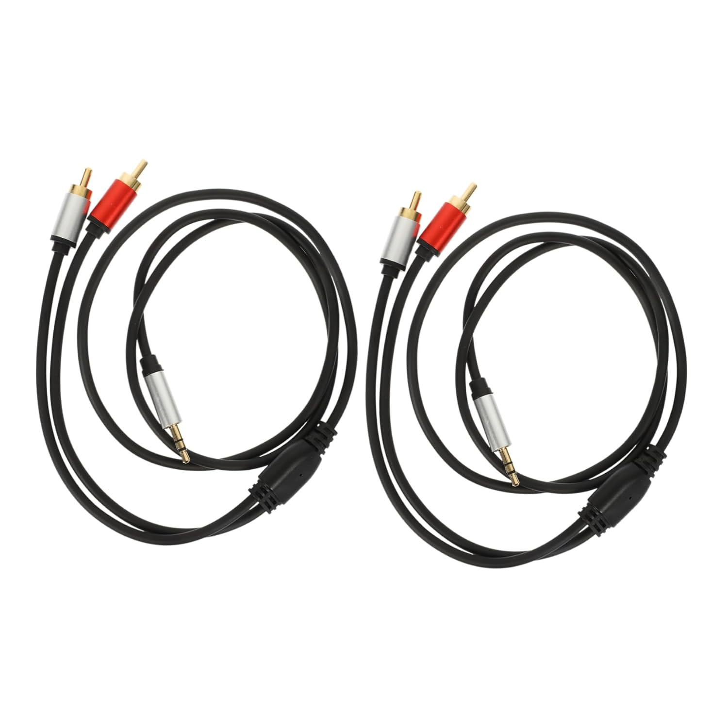 Angoily 2Pcs Audio Cable Adapter Cord for Phone Stereo Aux Cord Splitter Cable to Dual Connector for Home Theater System image number 3