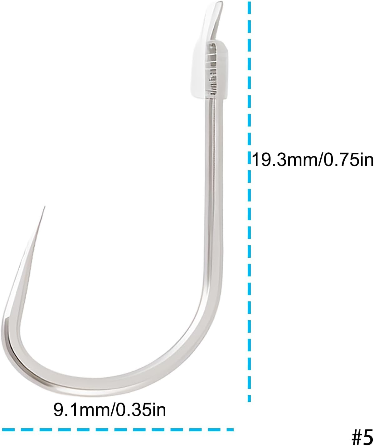 20Pcs Small Barbless Fish Hooks with 45Cm Line Suitable for Fishing Grass Crucian Carp - 2: 0.7*14.2Mm image number 5