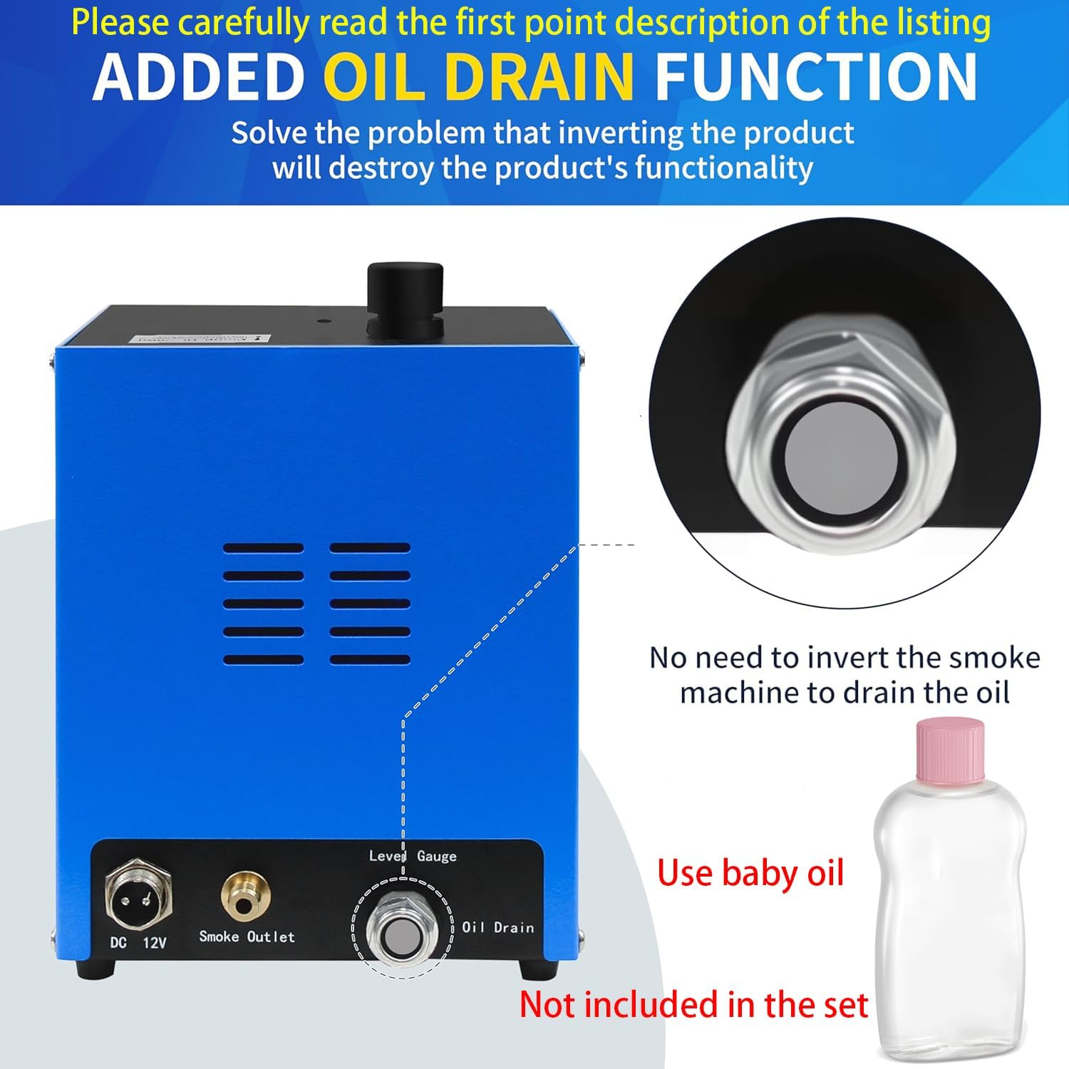 Smoke Machine Automotive Built-In Air Pump, 12V DC Smoke Leak Detector for Pipe System, Fuel Leakage, Leakage Diagnostic Tester for Ute, Cars, Trucks, Motorcycle, ATV, Boats, Snowmobiles