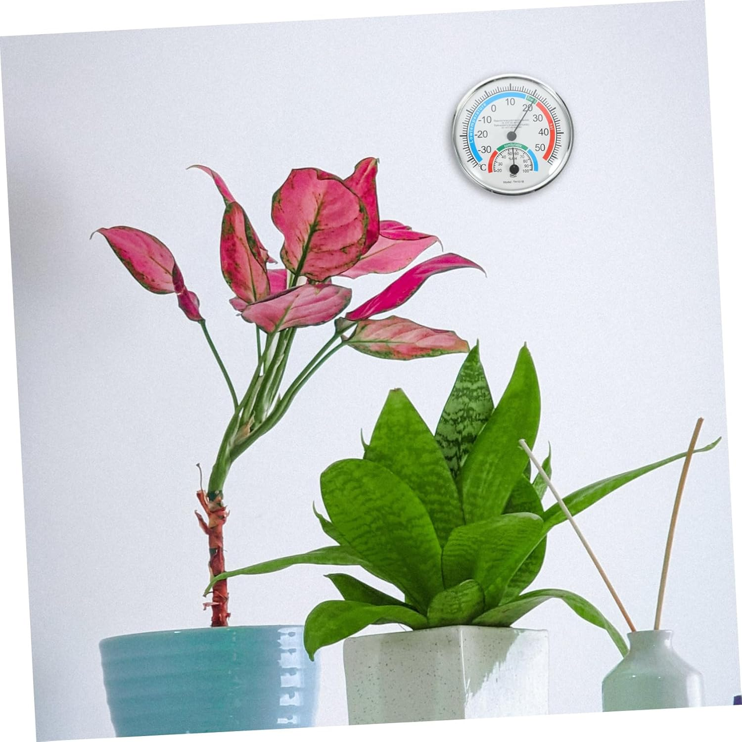 Indoor Outdoor Thermometer Hygrometer Wall-Mount Temperature Humidity Gauge for Garden Patio Compact Design Easy to Install Accurate Measurement image number 1