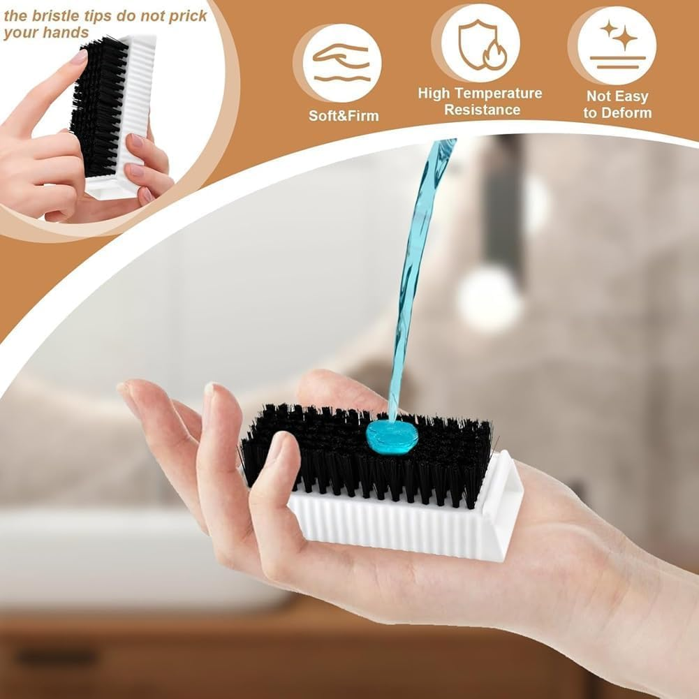 2PCS Nail Brush Two-Sided Nail Brush Non-Disposable Sterile Hand Scrubber with Nail Cleaner Hand and Nail Cleaning Brush (White, One Size) image number 2