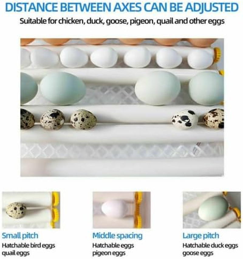 36 Egg Incubator Automatic Digital Led Hatch Turning Chicken Duck Eggs Poultry Adjustable Temp & Humidity, Alarm Function, Suitable for Chicken, Duck - White, 220V image number 1