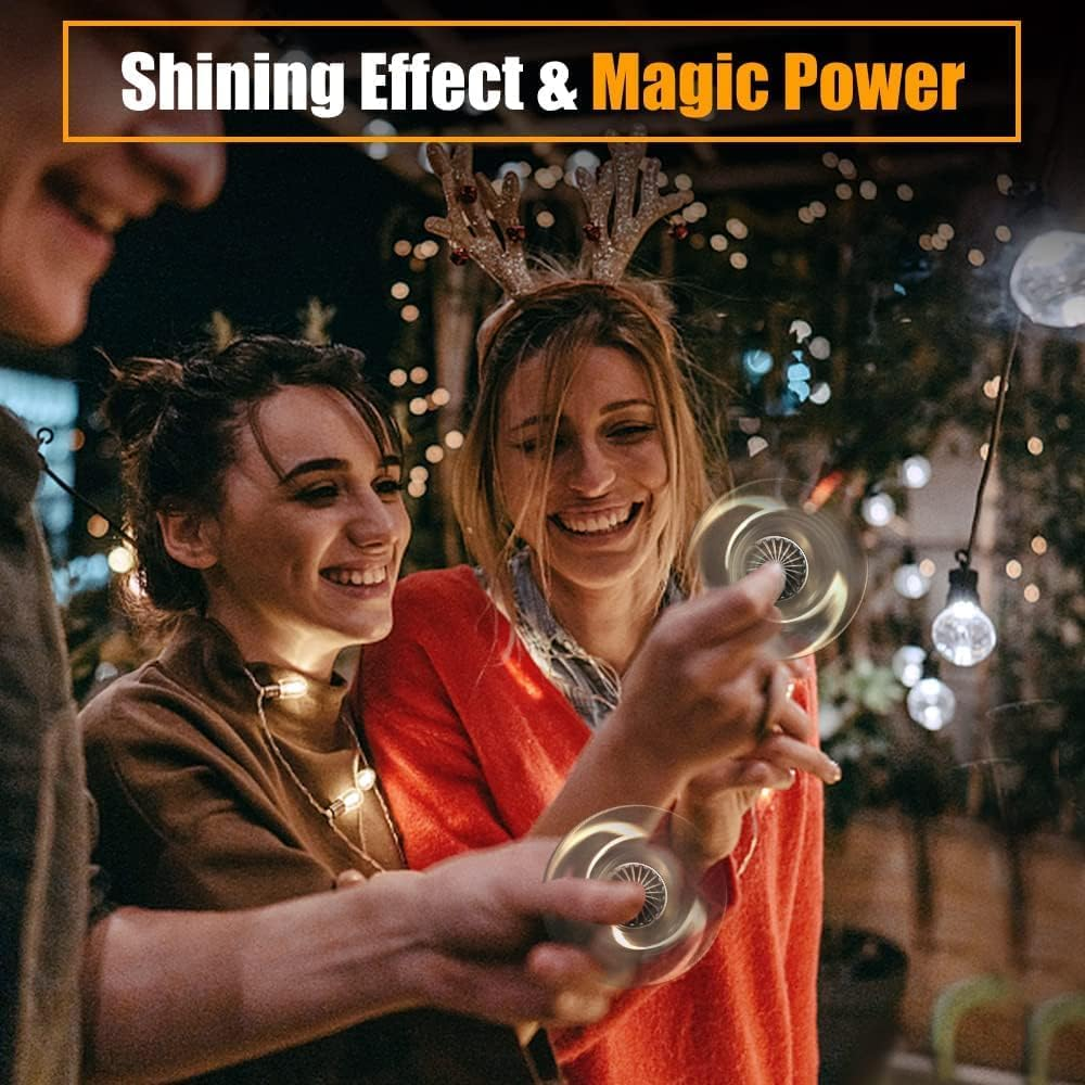 Fidget Spinner Hand Finger Spinning Toy Magic Orb Anxiety Toys Finger Spinners Toy Spining Novelty Toys for Adults and Kids Classroom Stress Relief Birthday (Bronze) image number 6