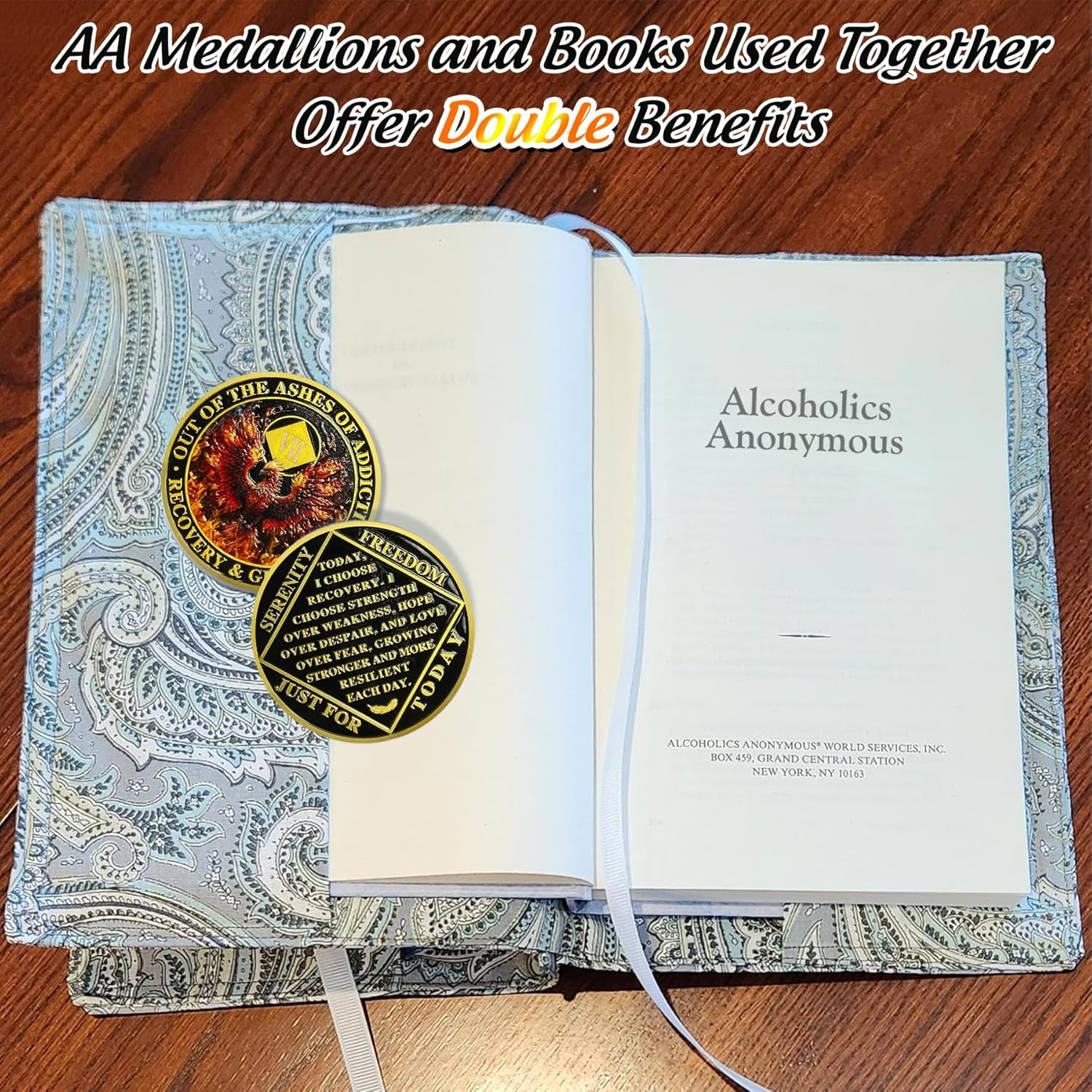 Delicate Phoenix 7 Year Na Medallions - Reborn from Fire Sobriety Coin - 7 Years Recovery Addiction Token - Celebrate Clean and Sober Chip - 1-20 Prime Narcotics Anonymous Gifts for Men Women image number 2