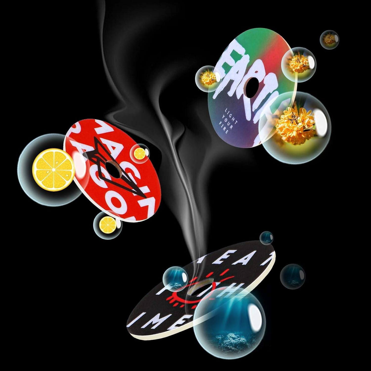 30 Pcs Record Player Air Freshener Refills Car Fragrance Diffuser Aromatherapy Tablets Replacement Pads Retro Style Automotive Air Freshener Perfume Purifiers for Car Decor Accessories Home Office image number 6