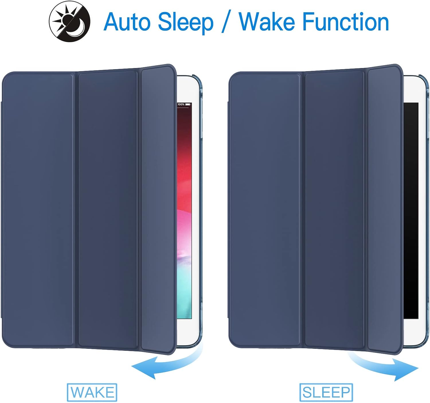 Jetech Case for Ipad Mini 4 (2015 Model 4Th Generation), Smart Cover with Auto Sleep/Wake (Navy) image number 5