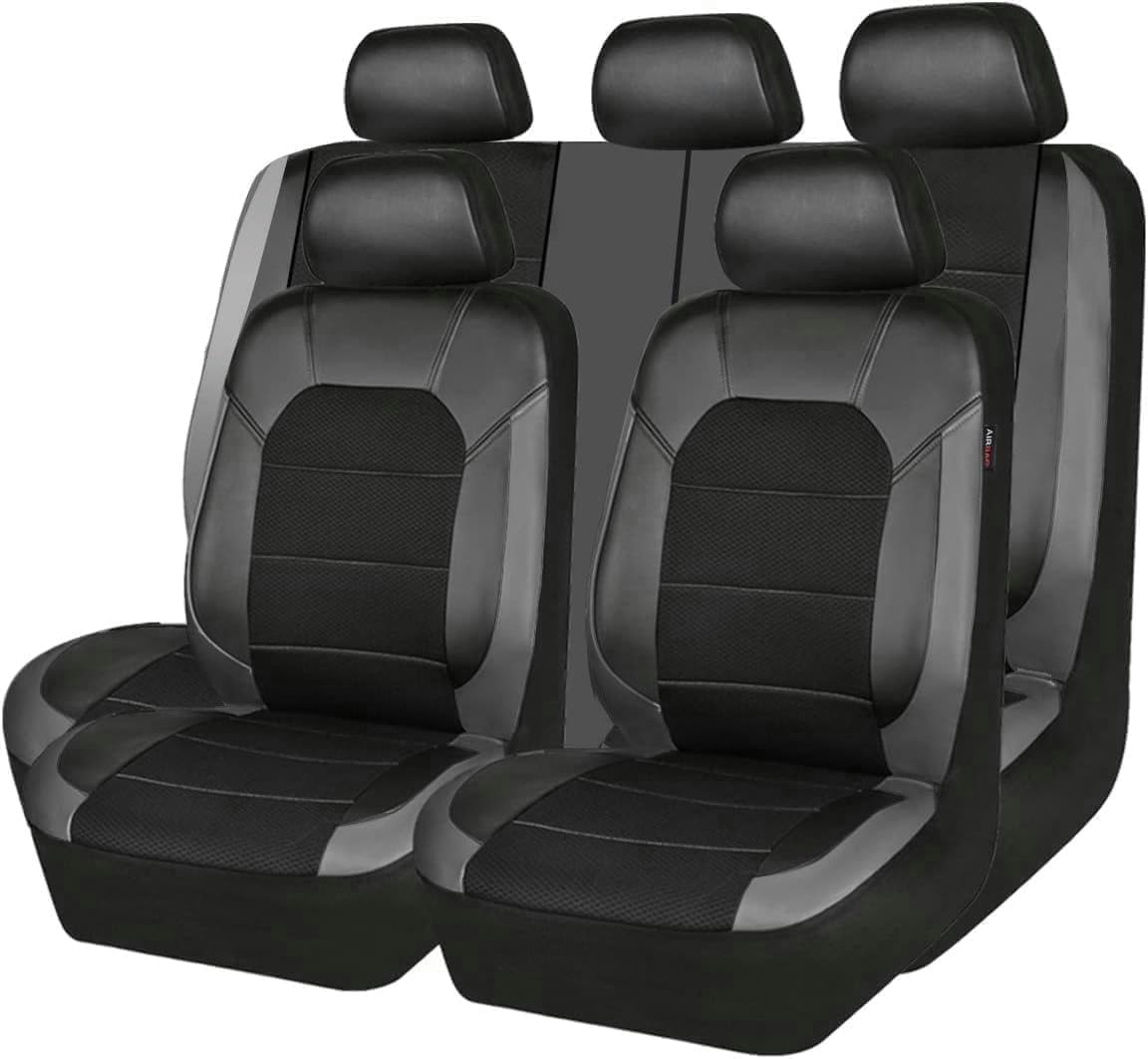 YALLIT Car Seat Covers Universal Set for Mazda CX3 CX5 CX7, 3, 6, Speed3 Speed6 Protege5 Tribute Car Accessories, Black