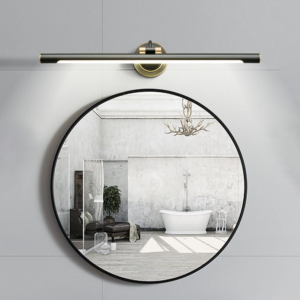 LED Mirror Lamp Bathroom Vanity Light Fixture Adjustable Cabinet Picture Lights, Copper Vanity Sconce Wall Lighting Makeup Lamps for Dressing Room Toilet Cloakroom XXZ image number 3