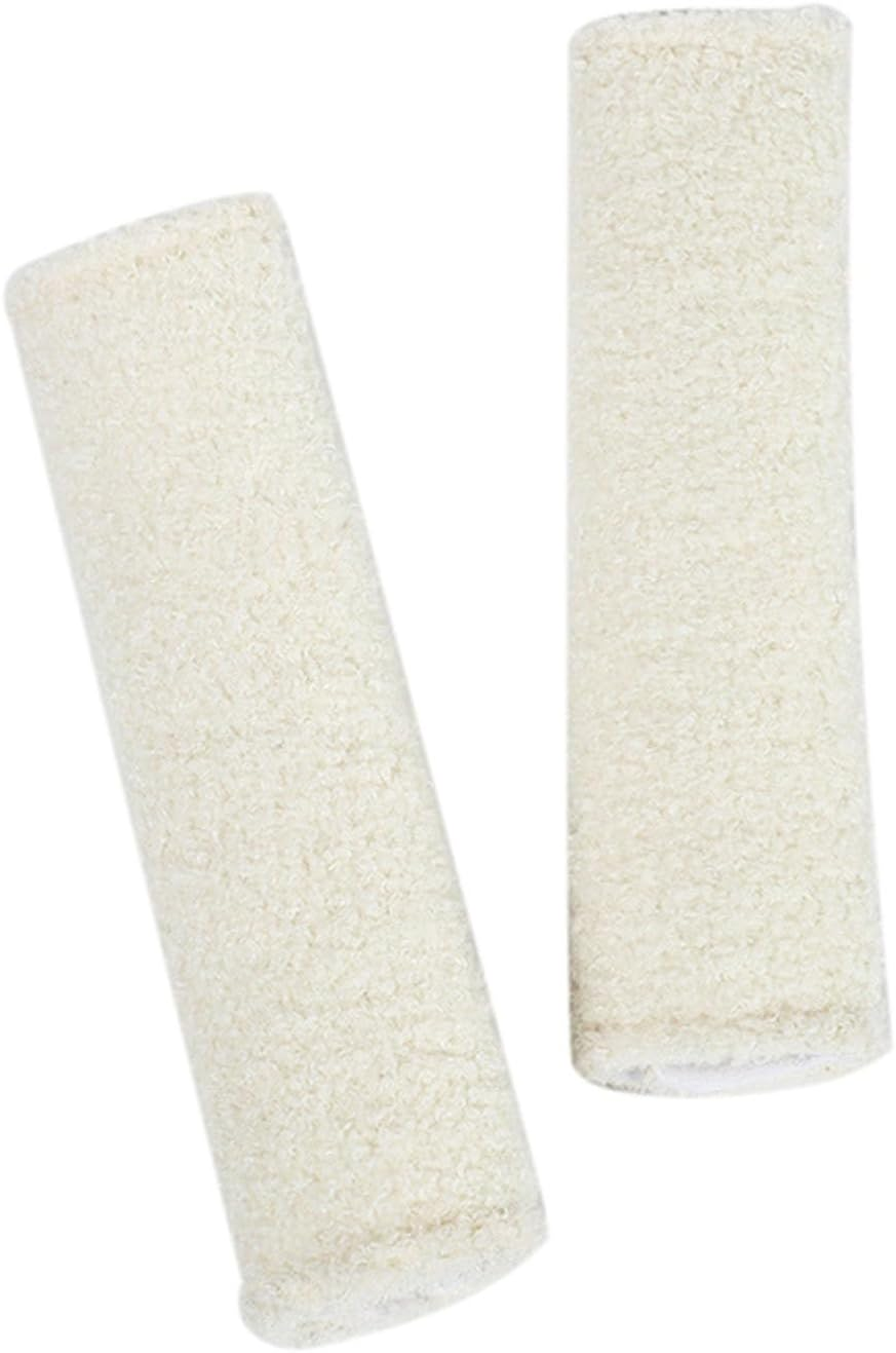 Car Seat Belt Covers, Faux Lamb Plush Shoulder Pads Safty Belt Covers Auto Seatbelt Protector Backpack Strap (2 Pcs) image number 4