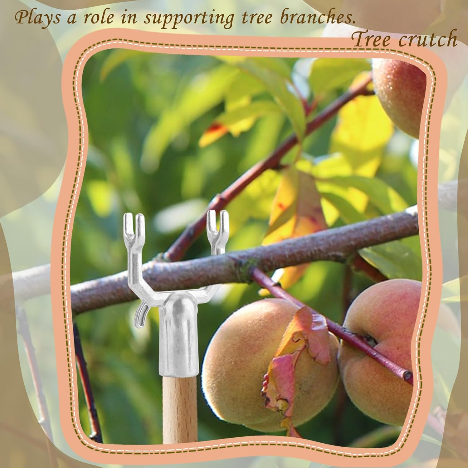 12 Pack Plant Stakes for Outdoor Plants Y-Shaped Supports Metal Tree Supports for Leaning Tree Silver Tree Straightening Kit for Gardening Plant Branch Support for Fruit Trees image number 4