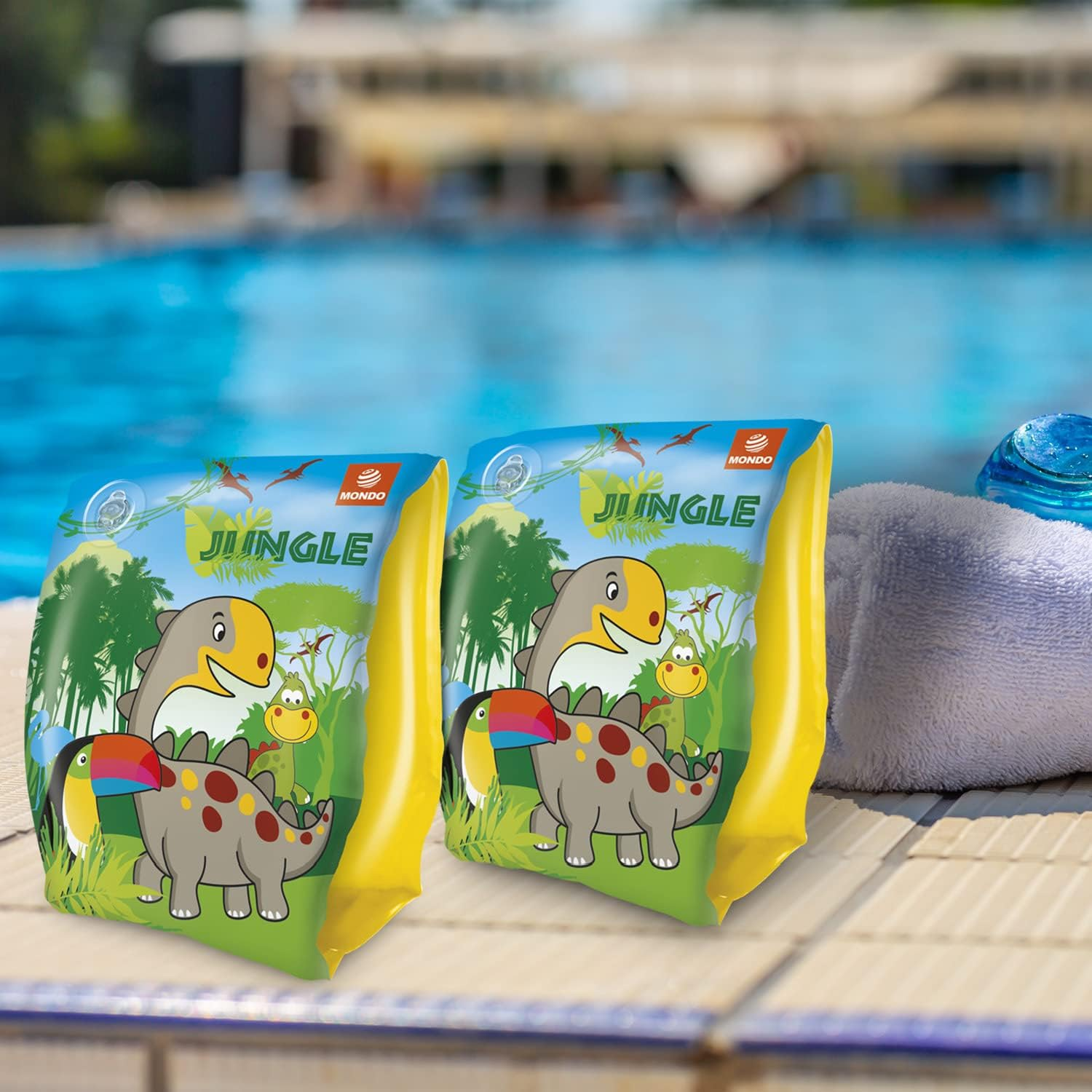 Mondo Toys- Pack of 2 Inflatable Beach and Swimming Bracelets, Multi-Coloured (MD-16707) image number 2