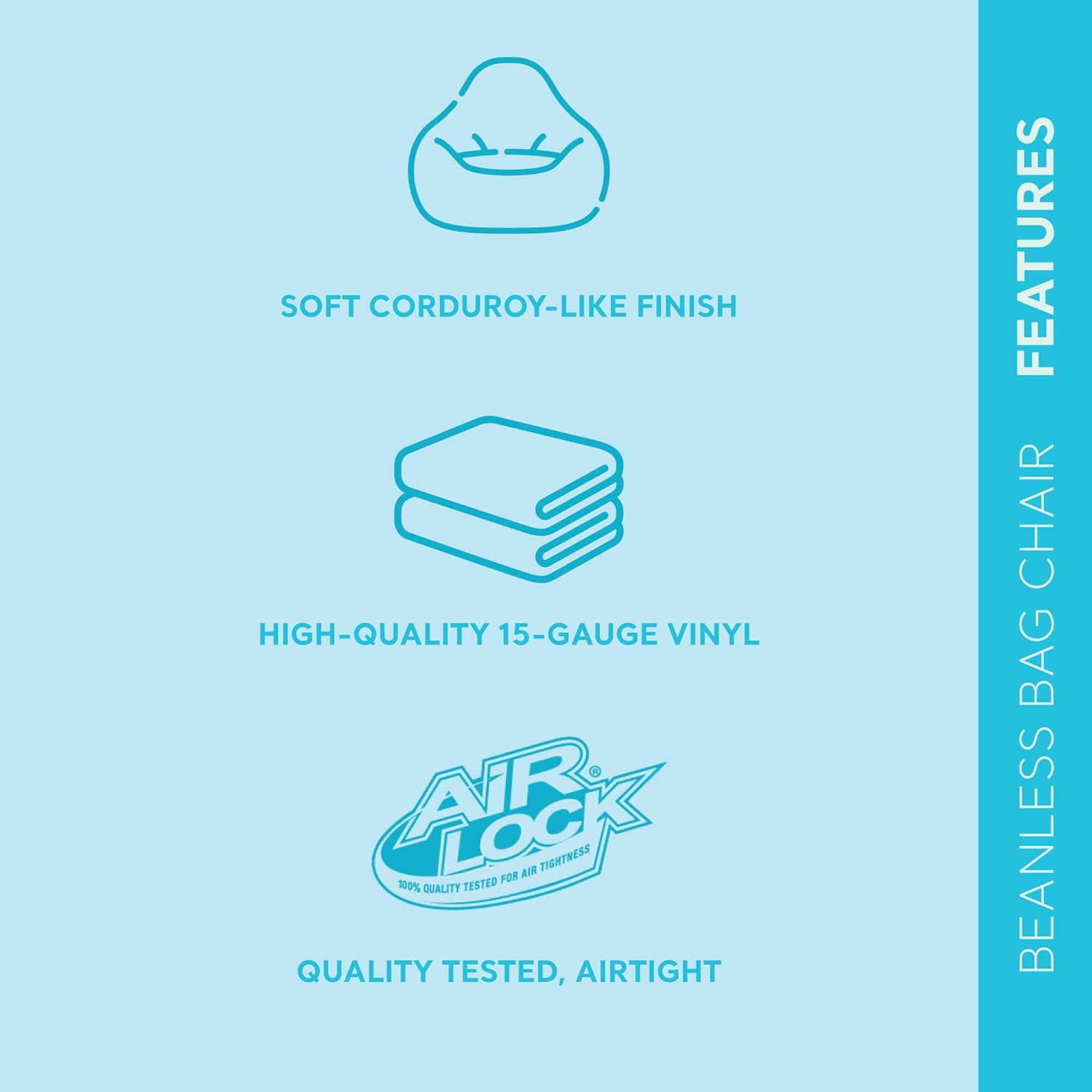 Intex Beanless Bag Inflatable Chair, 42" X 41" X 27", Beige image number 2