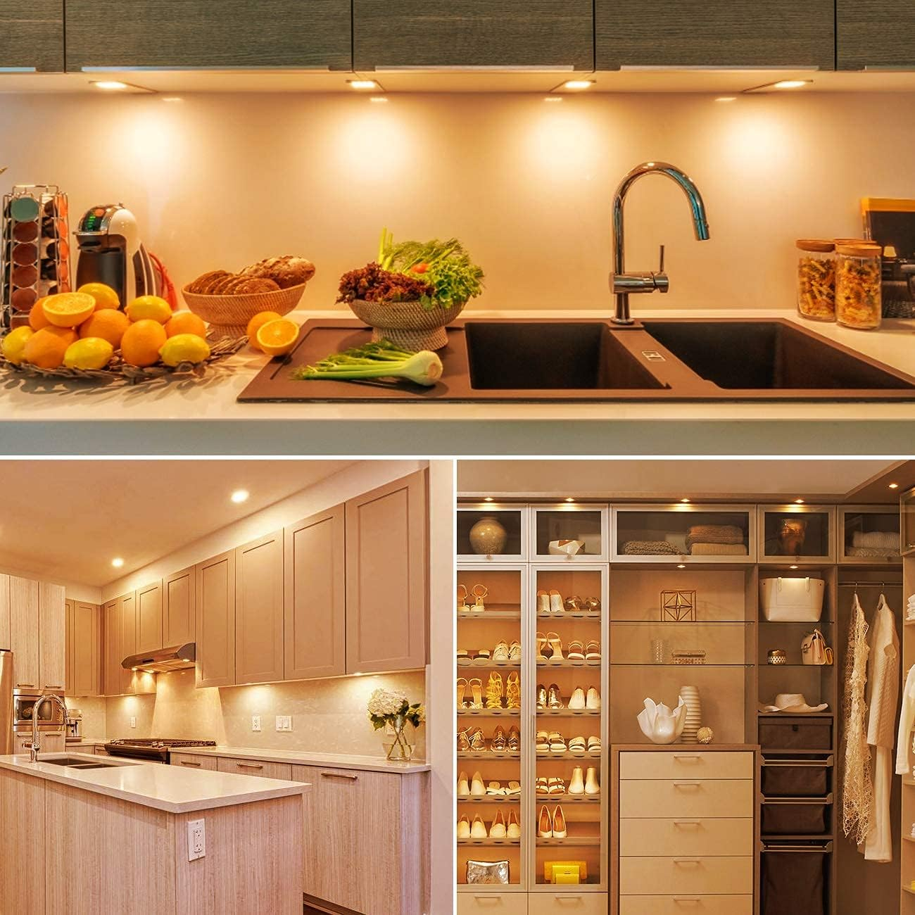 LVWIT GX53 LED Light 5W Warm White, GX53 Bulb Dimmable, Flicker-Free, Replacement 40W Bulb, 470 Lumen, 3000K, 110 Degree, CRI > 80, Recessed Spotlight GX53 for Cabinet Lights, Pack of 4 image number 5