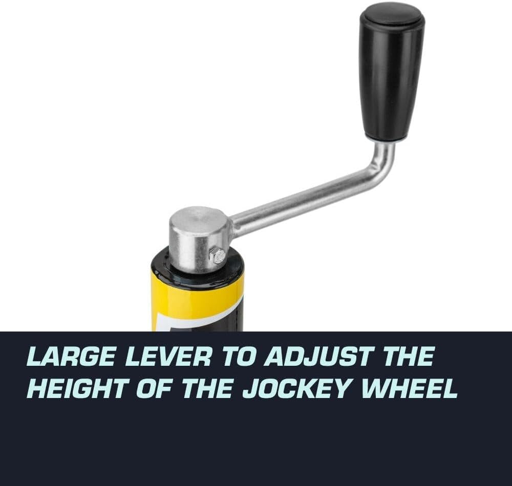 T-Rex Black Series Caravan Trailer 12V 350W Electric Motorised Jockey Wheel, Black image number 2